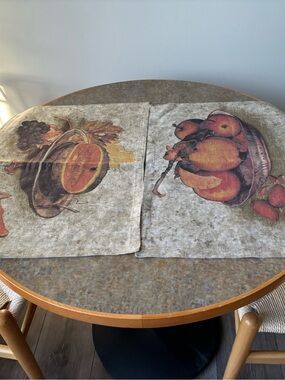 Anichini Vintage-Style Harvest  linen placemats - Set of 4